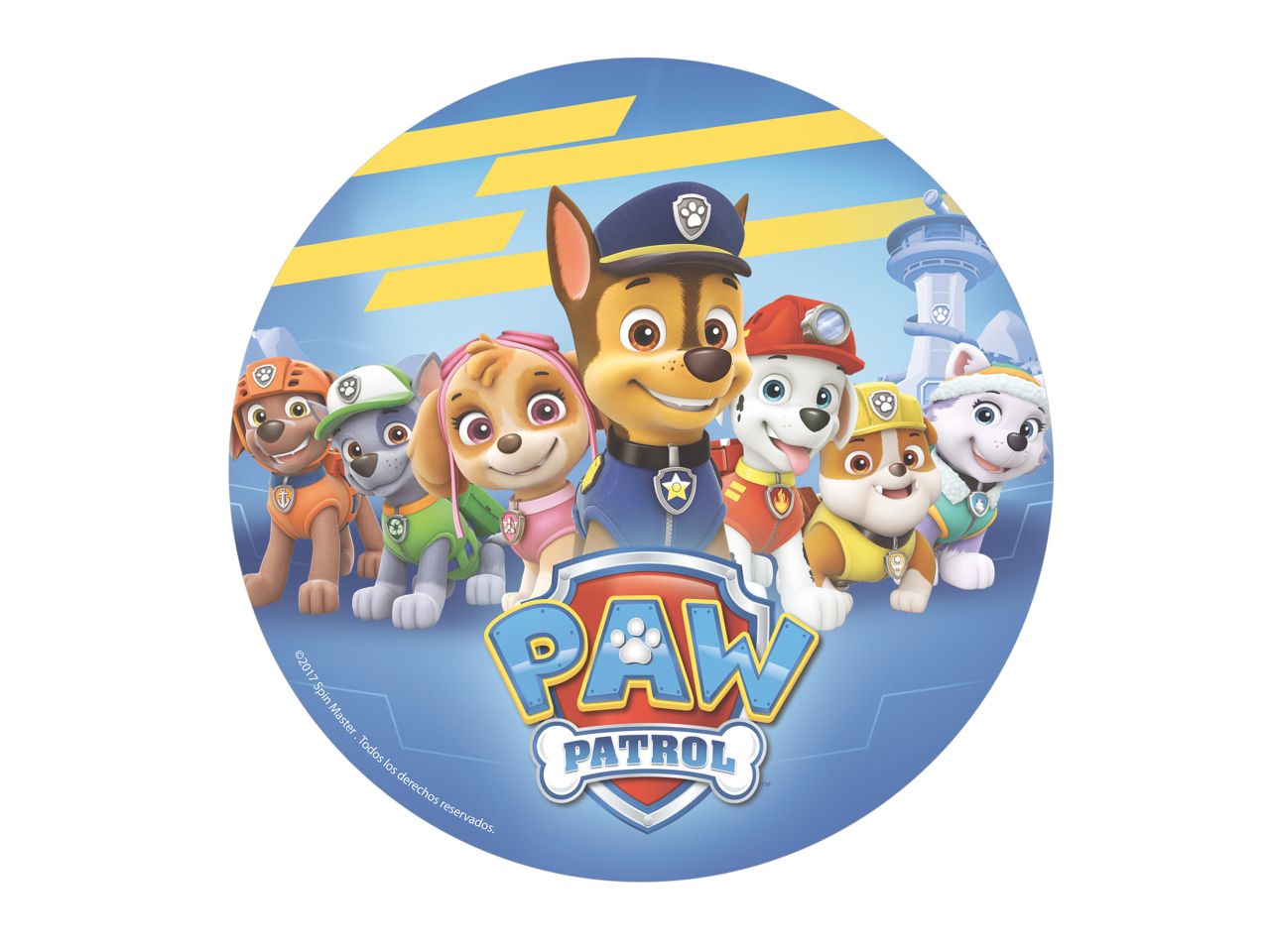 cake topper paw patrol wafer 20cm