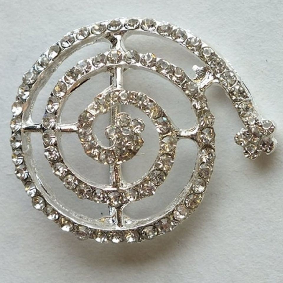 tortendeko brosche swirl hochzeitstorte 3x3 7 cm