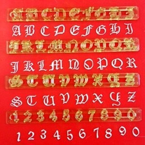 fmm cutter set uppercase letters and numbers old english