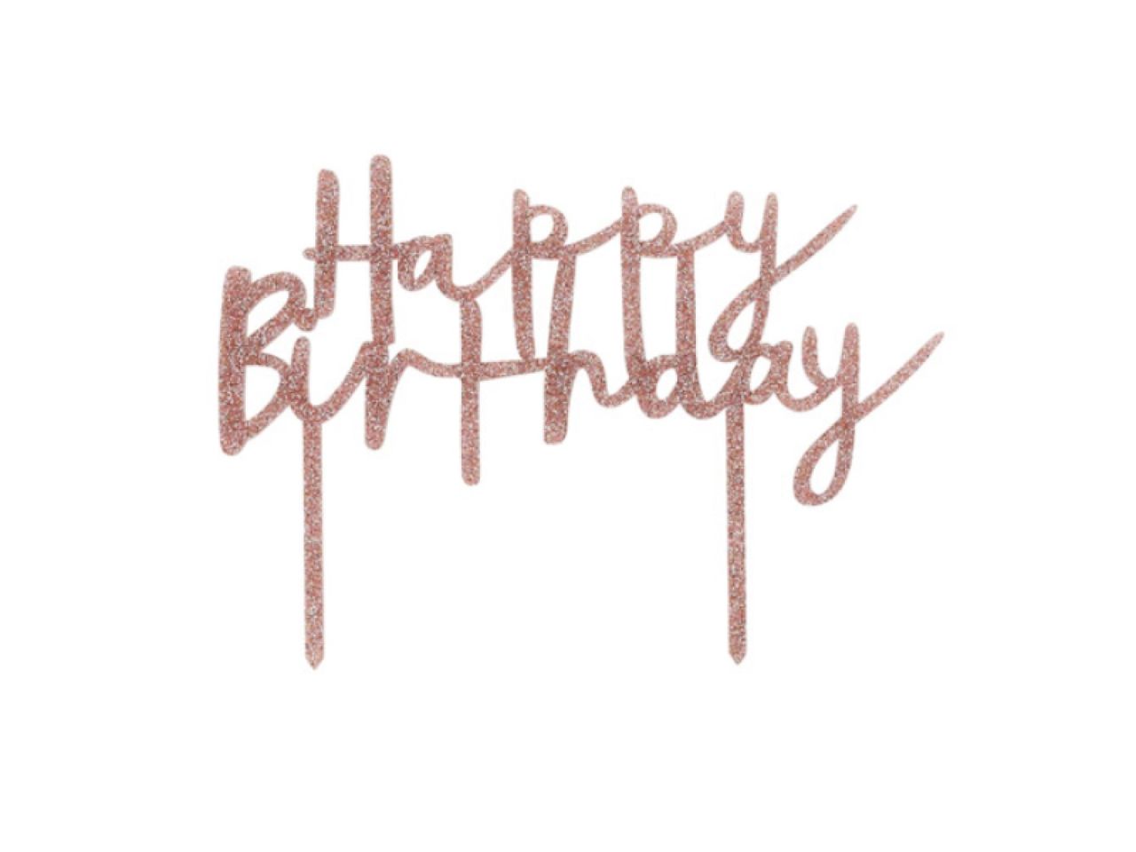 torten topper happy birthday rosegold acryl
