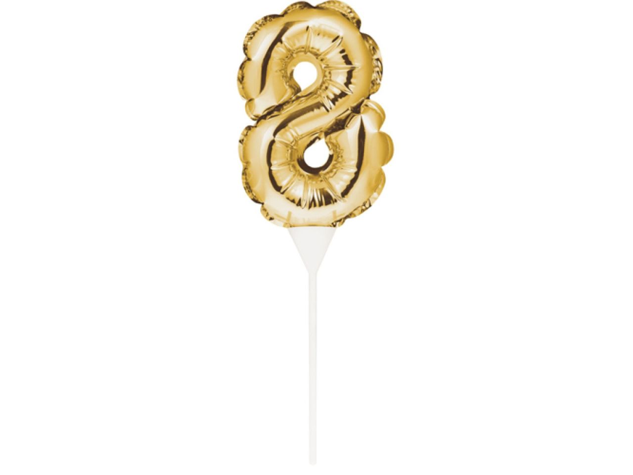 ballon topper zahl 8 gold 13 cm