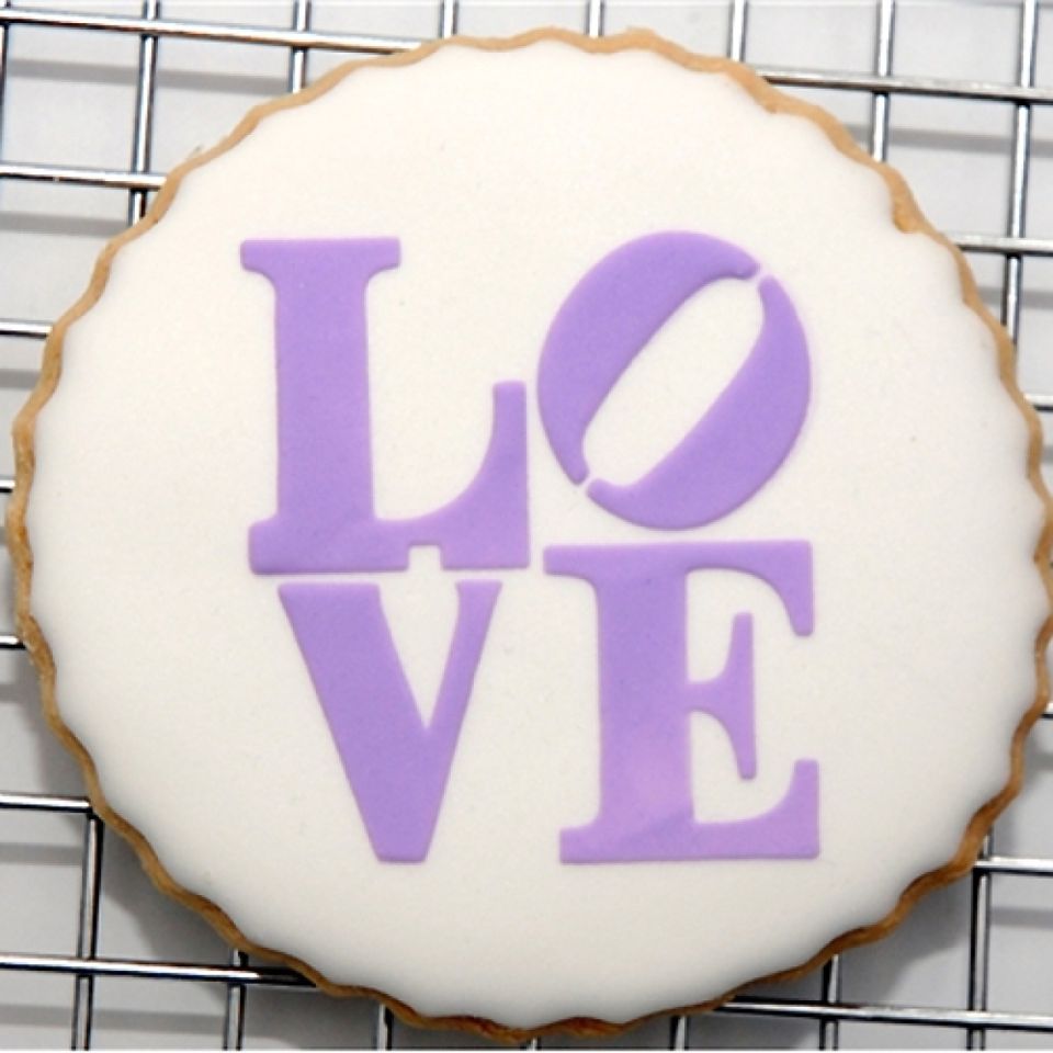 love cake stencil set 5 cm and 8 cm