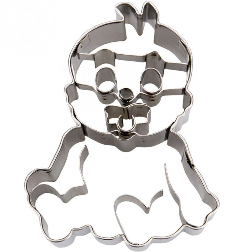 baby cookie cutter stainless steel 6 5cm