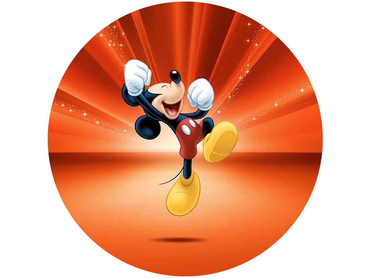 fondant paper mickey mouse round 20cm