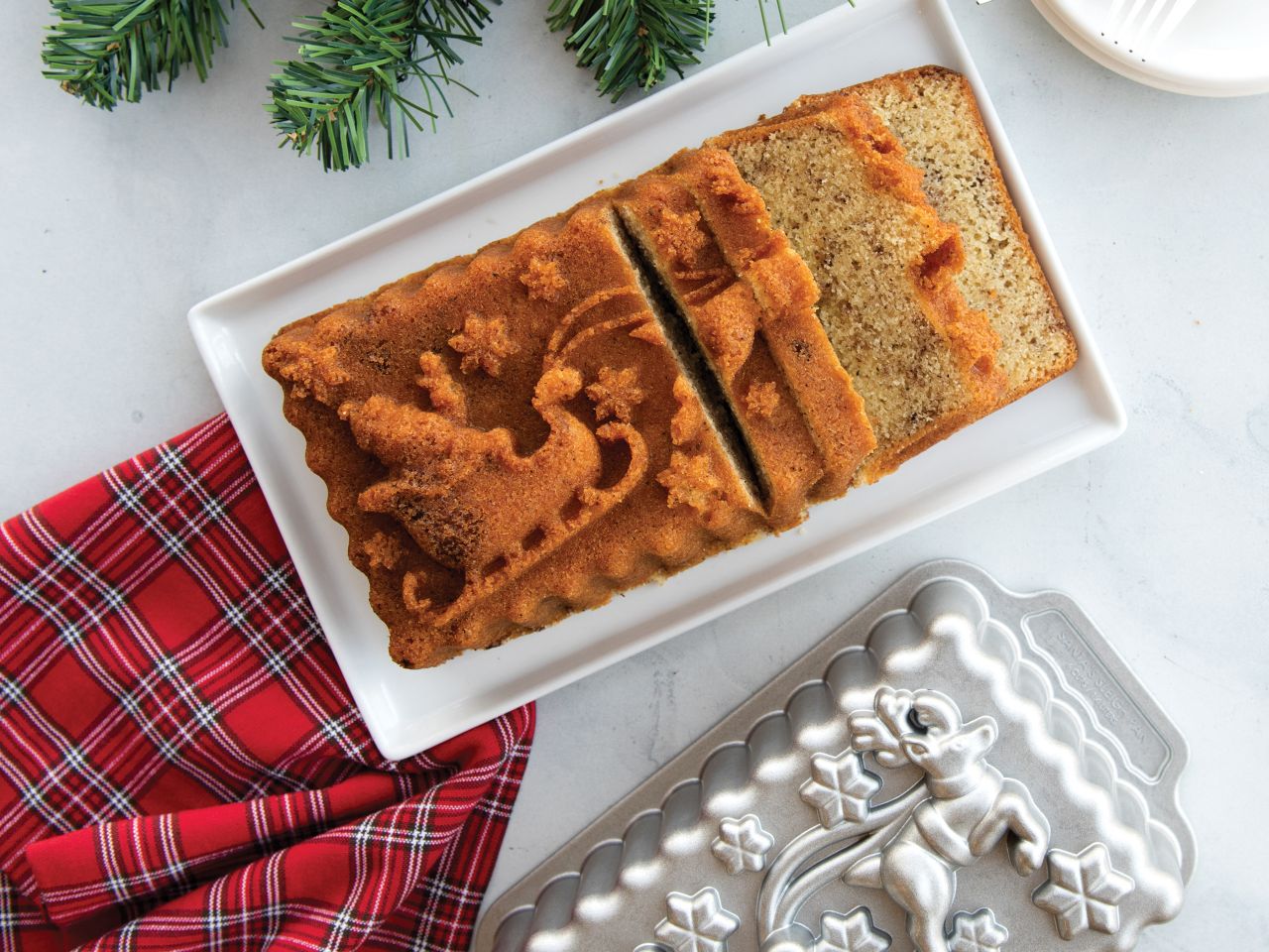 nordic ware santa s sleigh loaf pan