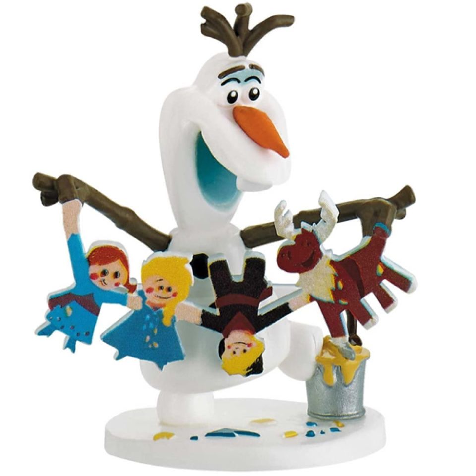 tortenfigur olaf mit girlande 7 5 cm