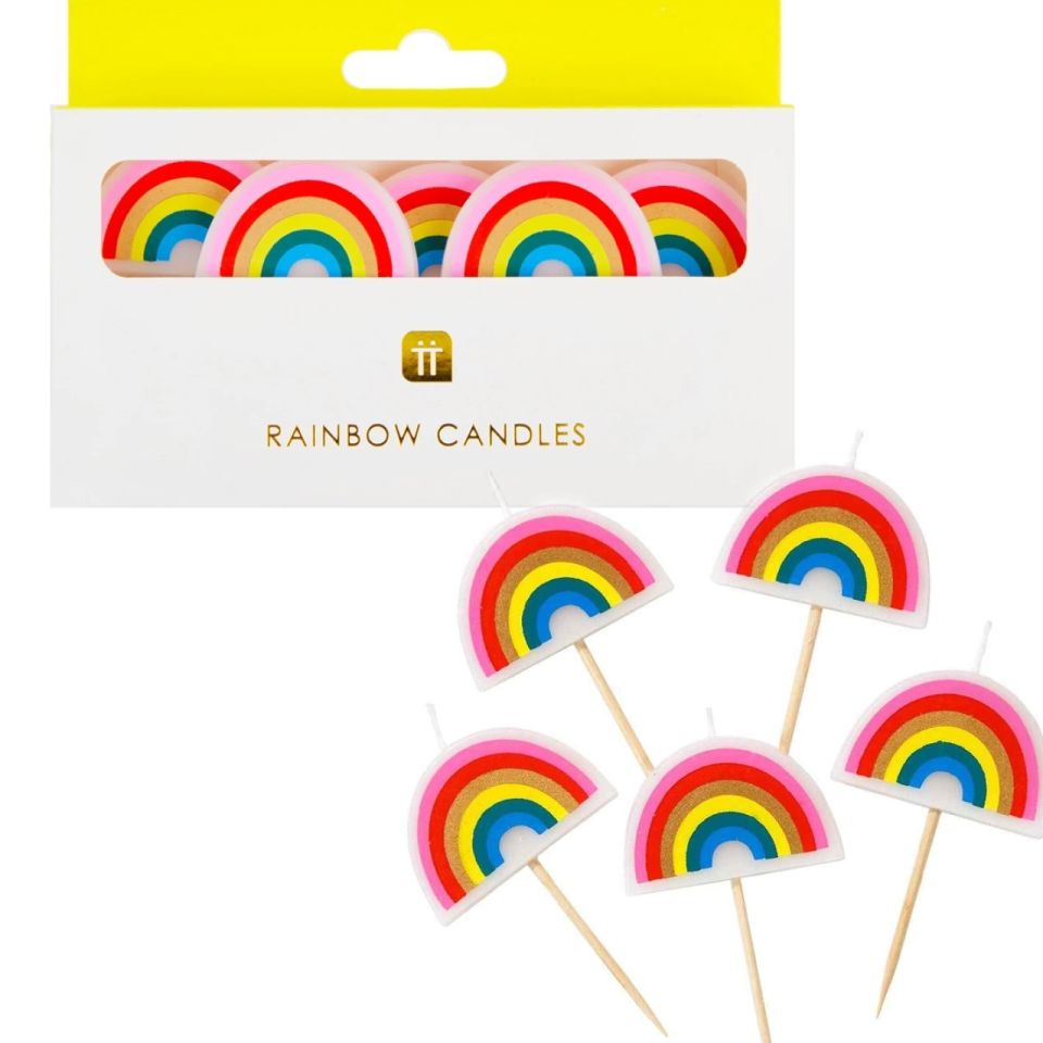 geburtstagskerzen regenbogen 5 stk