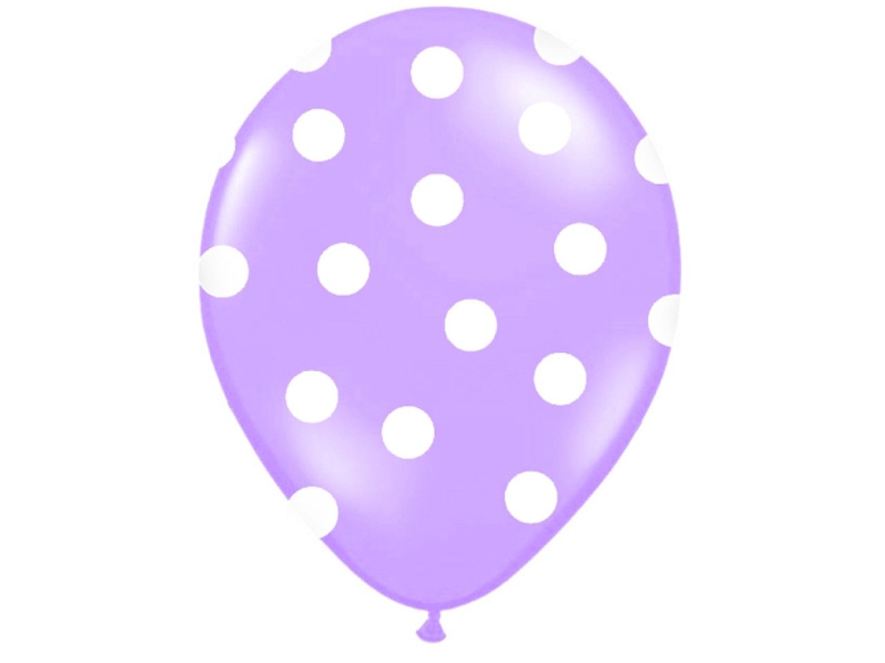 luftballons lavendel mit punkten 6 stueck 30 cm