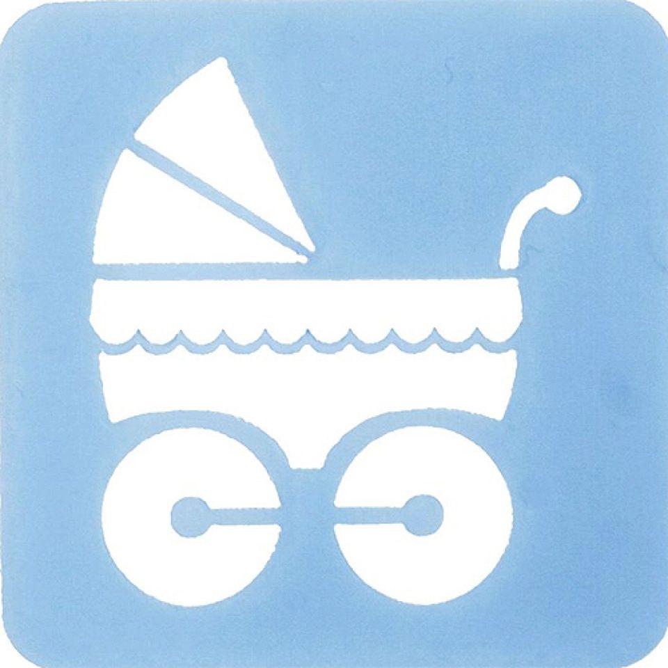 culpitt pram cookie stencil 4 5cm