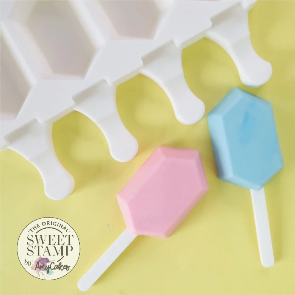 sweet stamp popsicle silikonform diamant 4 2x7 cm