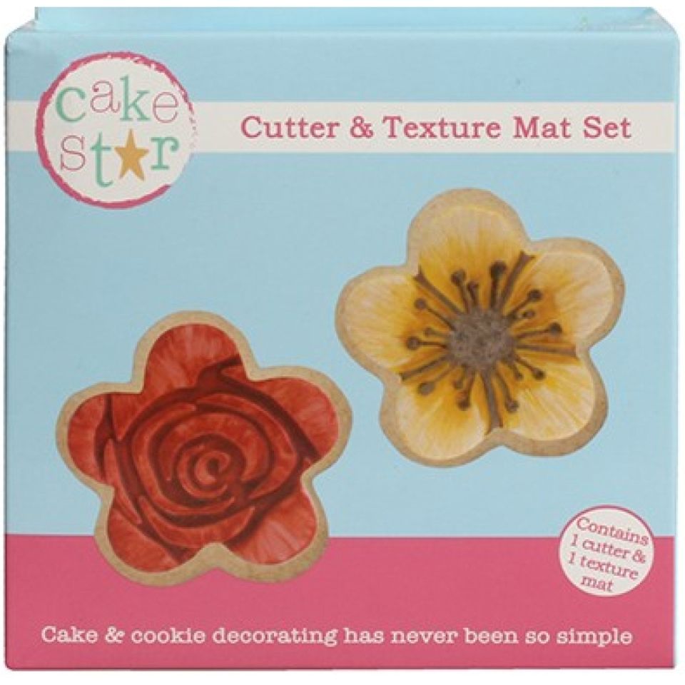fondant ausstecher textur matte set blumen