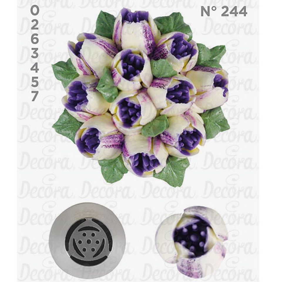 decora piping nozzle tulips multi piping nozzle