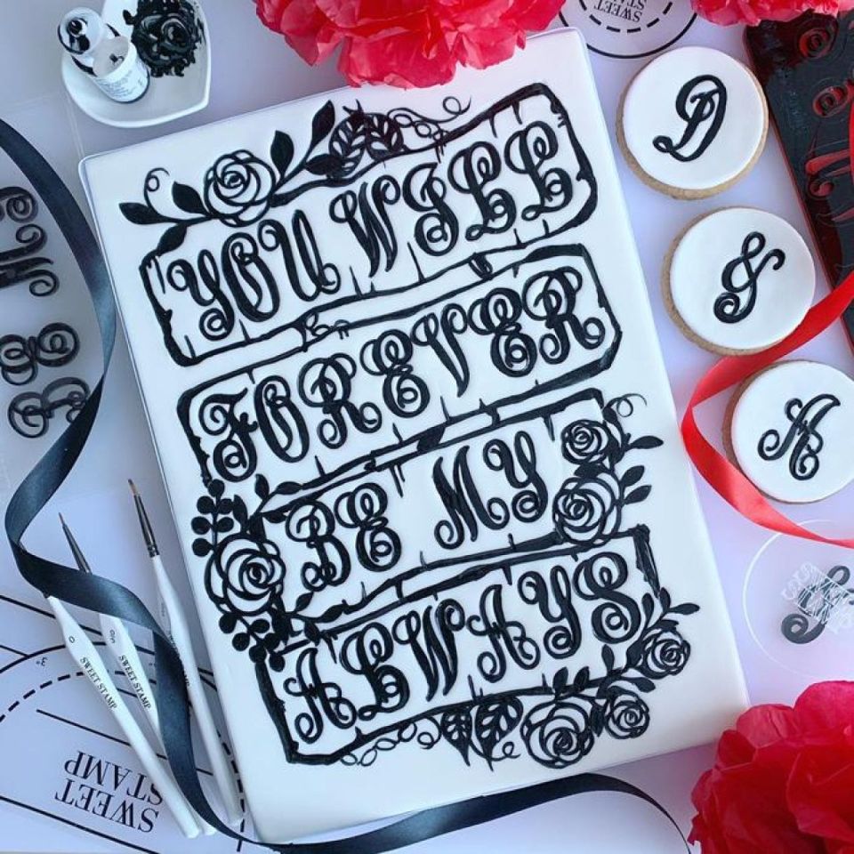 sweet stamp stamp set monograms by evil cake genius