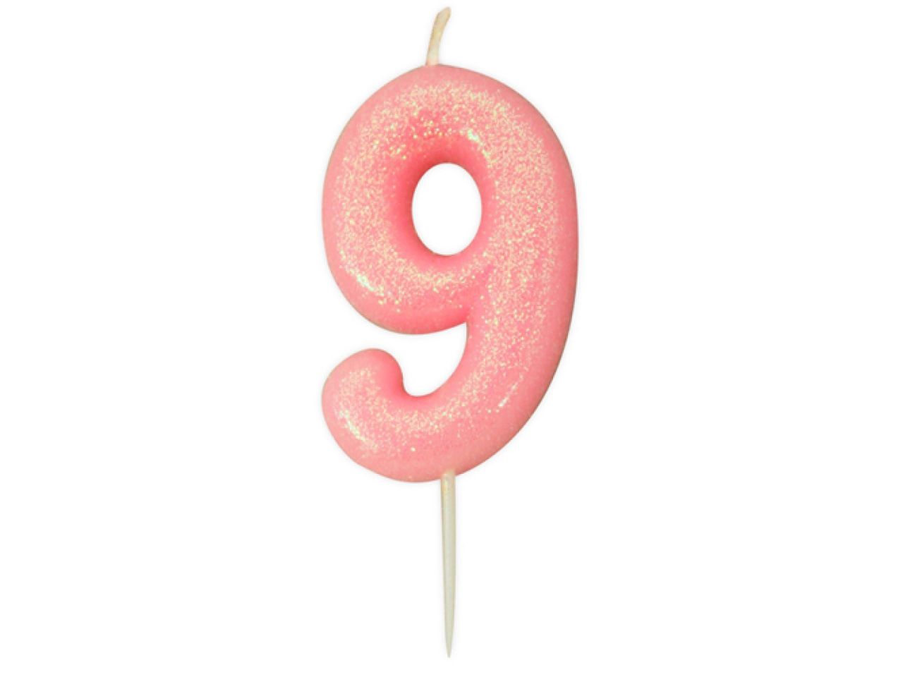 geburtstagskerze zahl 9 rosa 7 cm