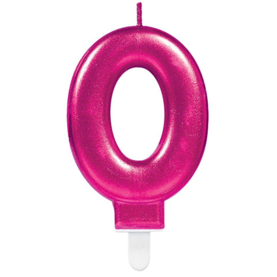 geburtstagskerze zahl 0 pink 8 cm