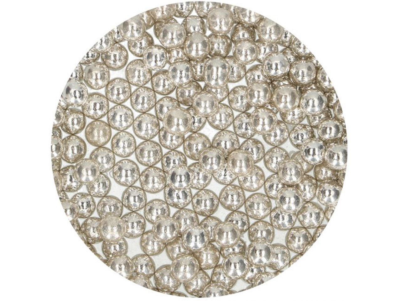 funcakes zuckerperlen 8mm metallic silber 80g