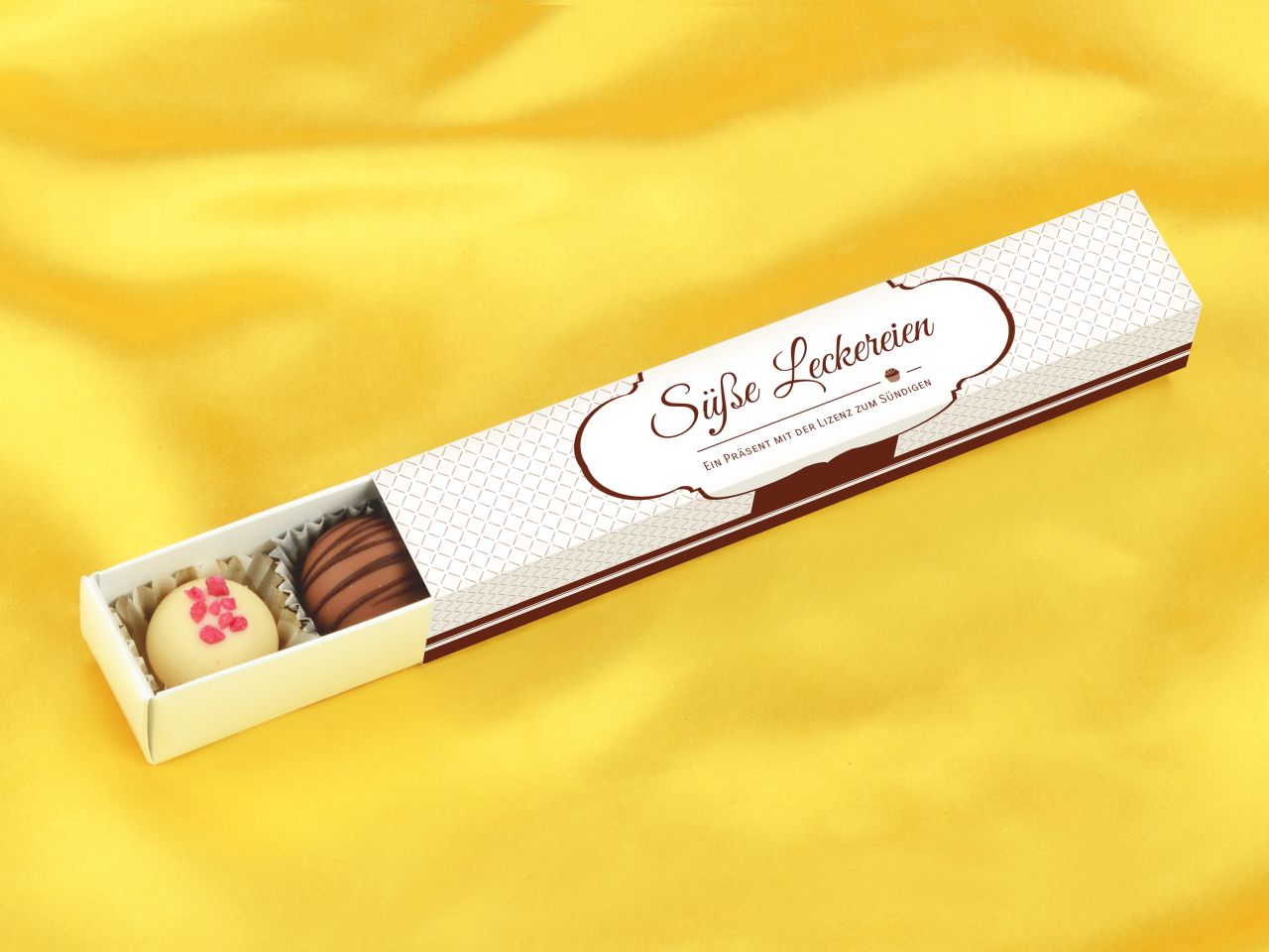 personalised truffle bar for 6 truffles baroque