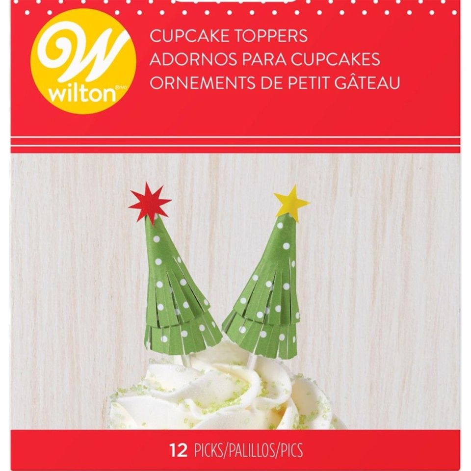 wilton christmas tree and star cupcake picks