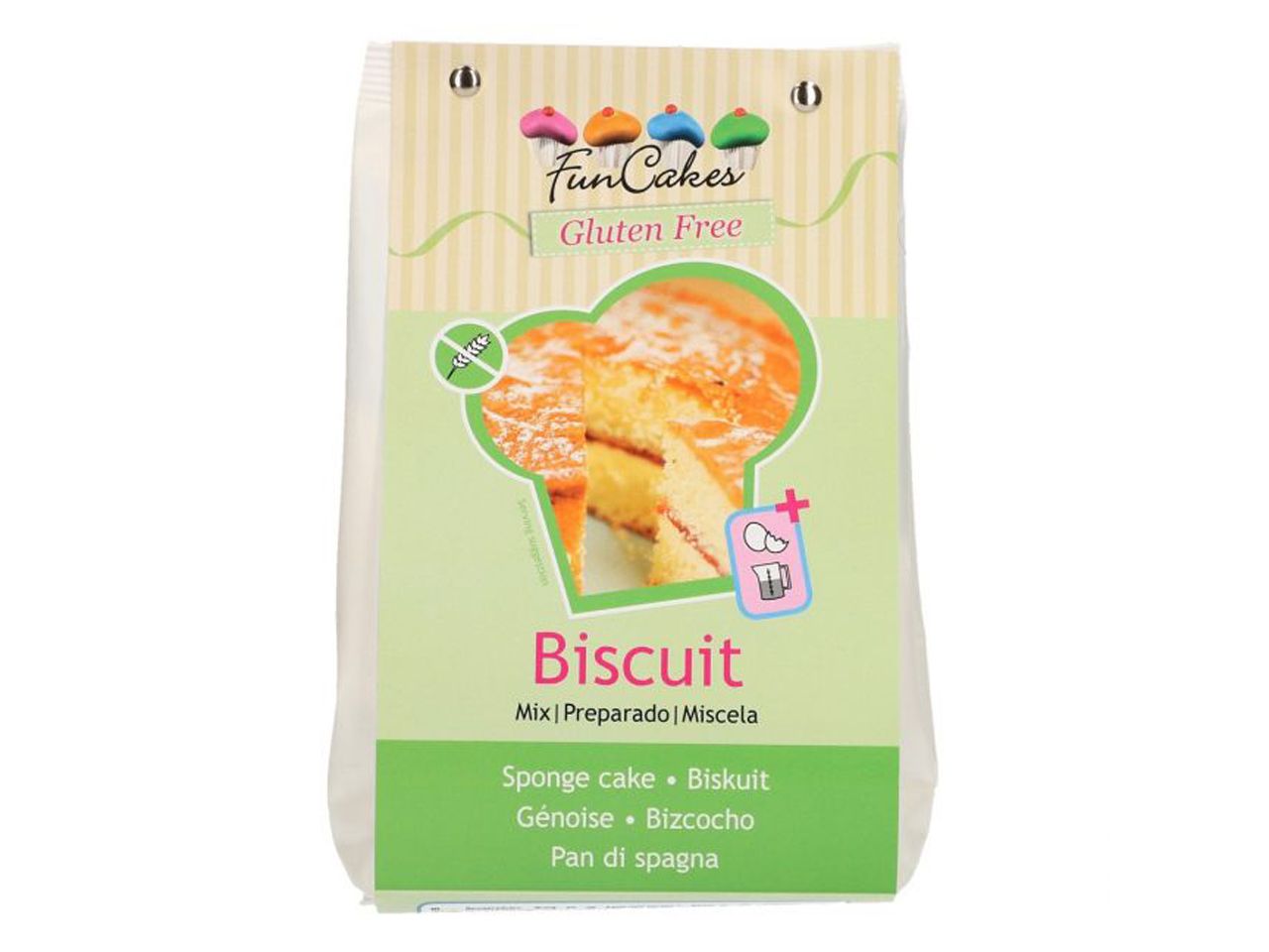 funcakes mix fuer biskuit glutenfrei 400g
