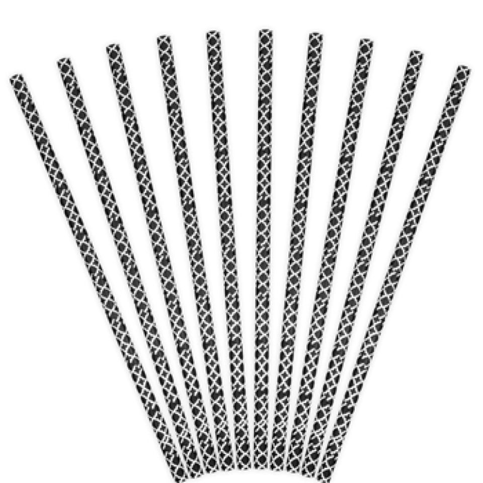 oriental black paper straws
