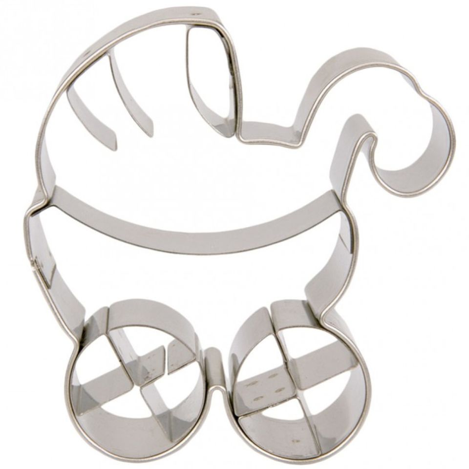 plaetzchen ausstecher kinderwagen 6cm aus edelstahl