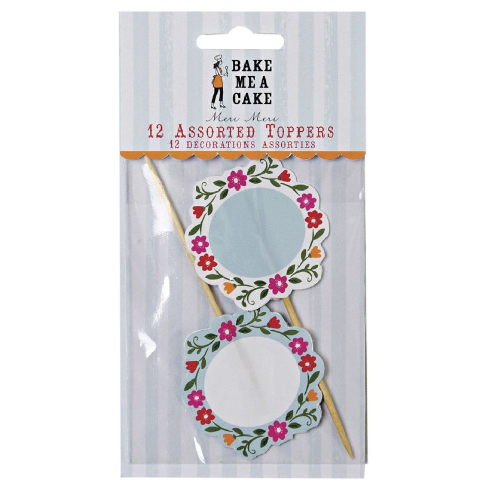 meri meri cupcakes topper blumenkranz