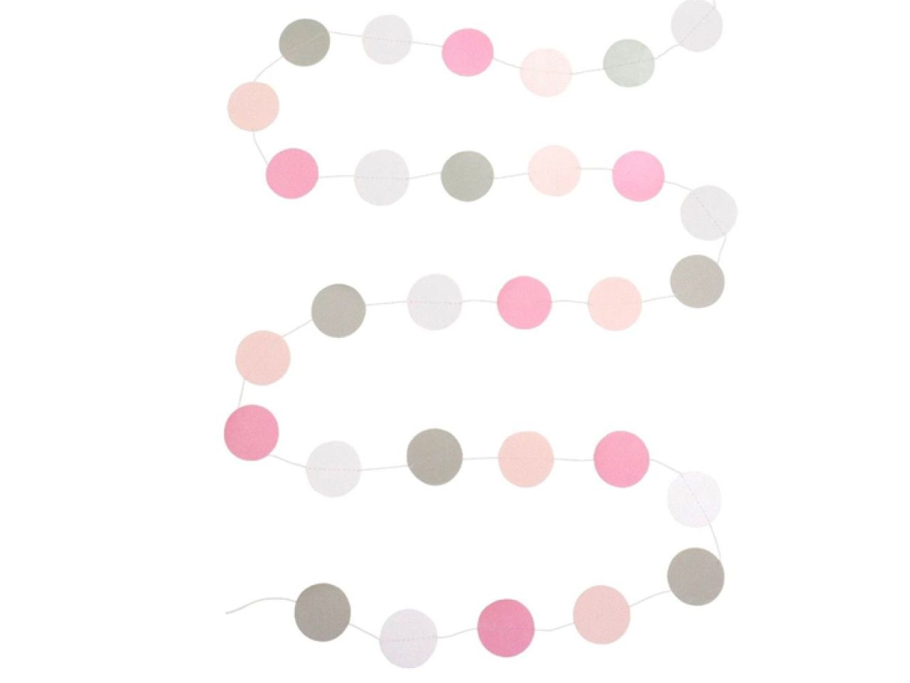 partygirlande kreise pink grau 3 6 meter