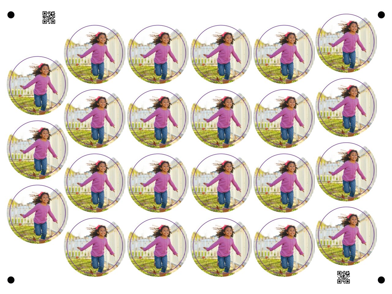 personalised button cake toppers 4cm 23 pieces