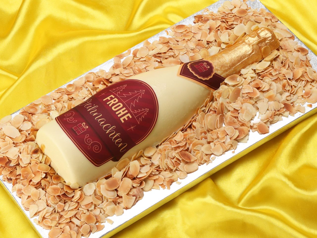fondantpapier etiketten weihnachten fuer sektflasche