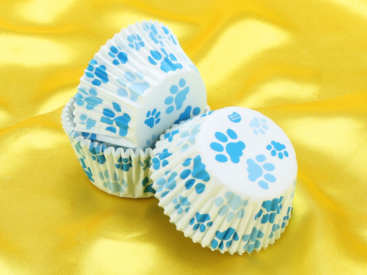 muffinfoermchen pfote blau 48 stueck