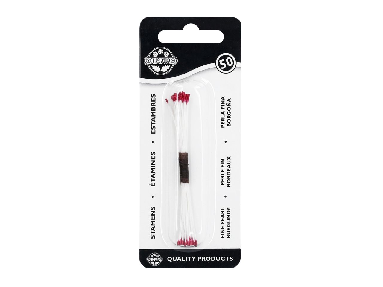 jem flower stamens burgundy glossy fine 50 pieces