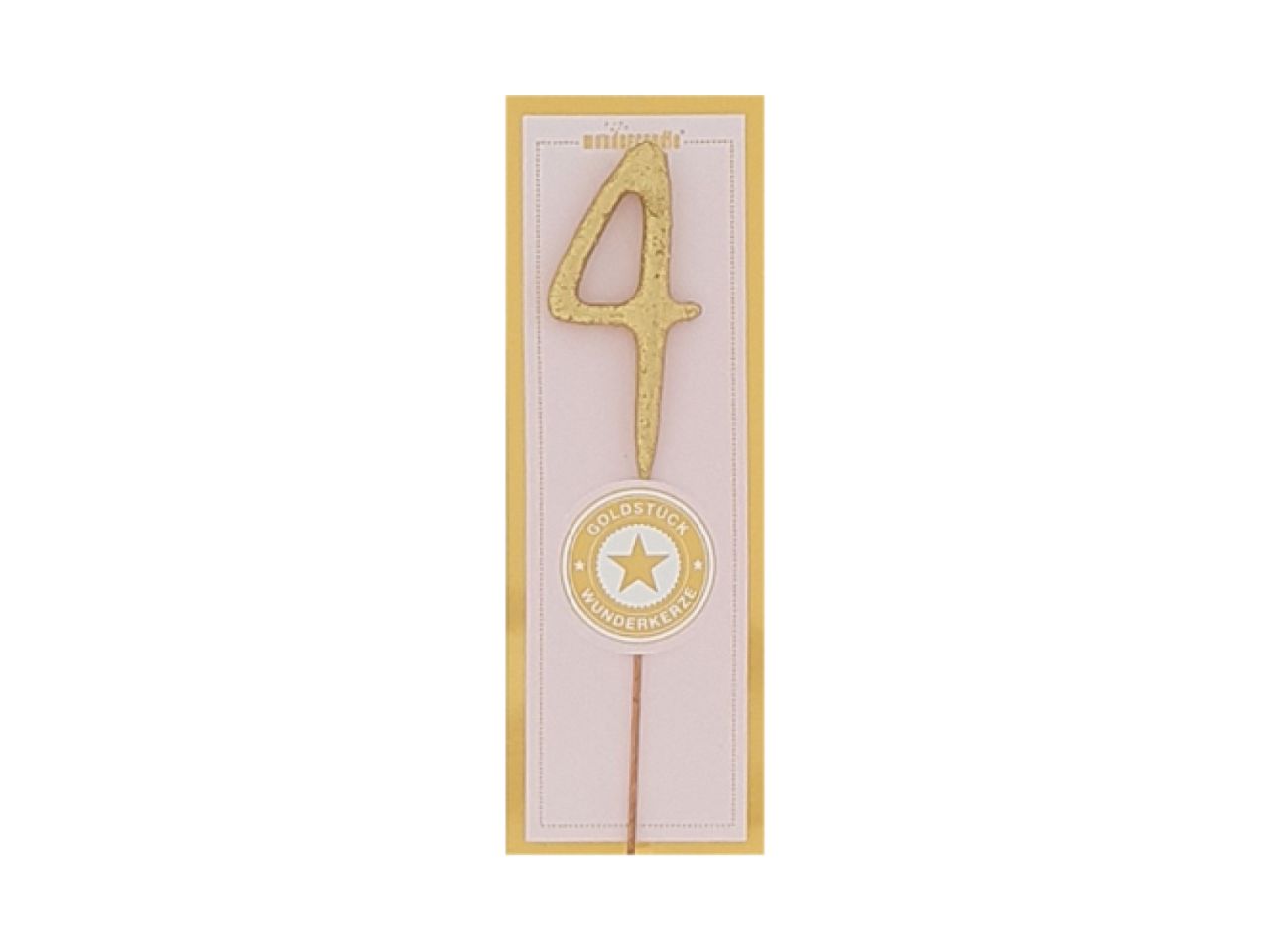 wunderkerze mini 4 gold 11 cm