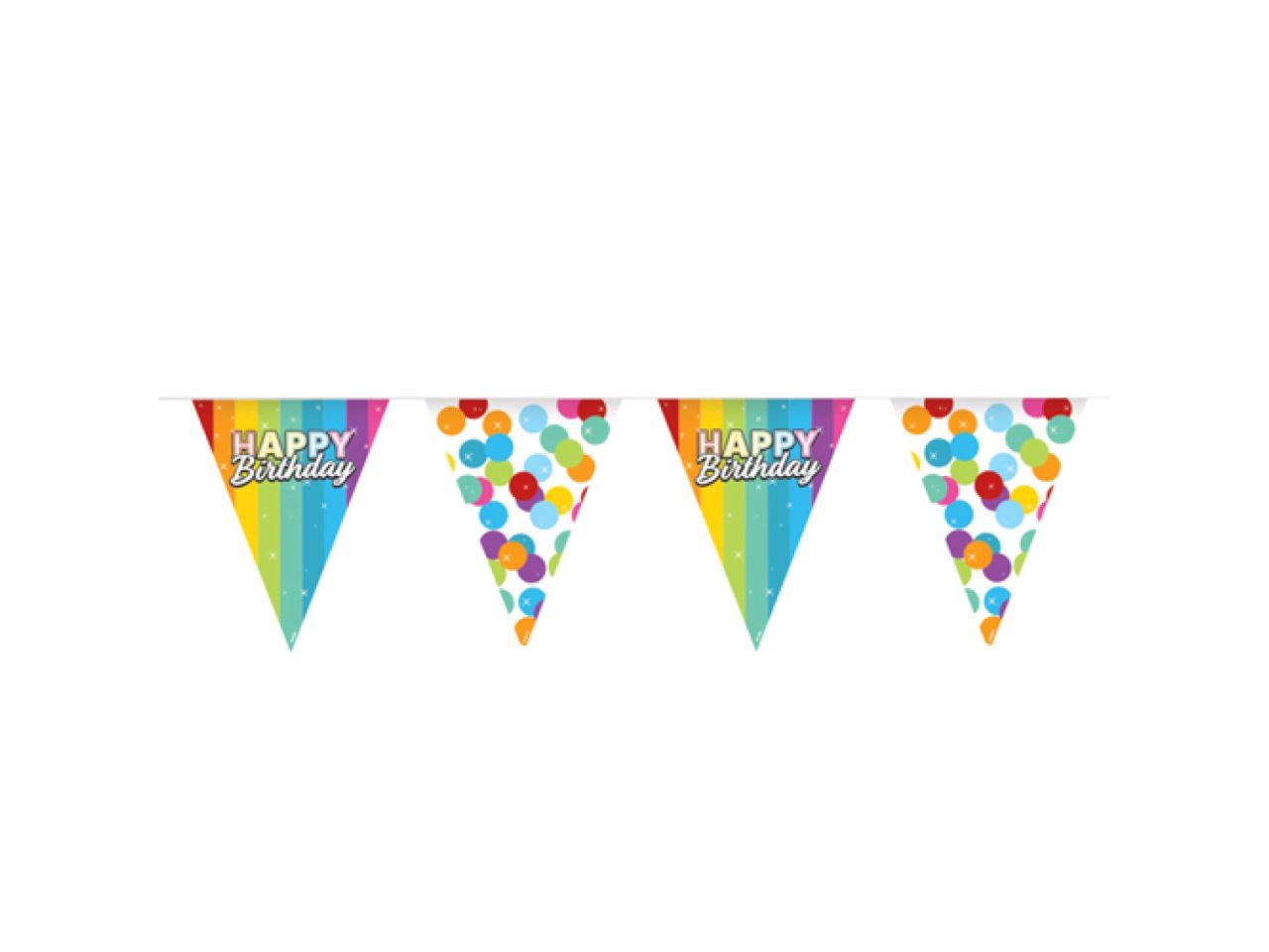 stoffgirlande fiesta happy birthday 6 meter