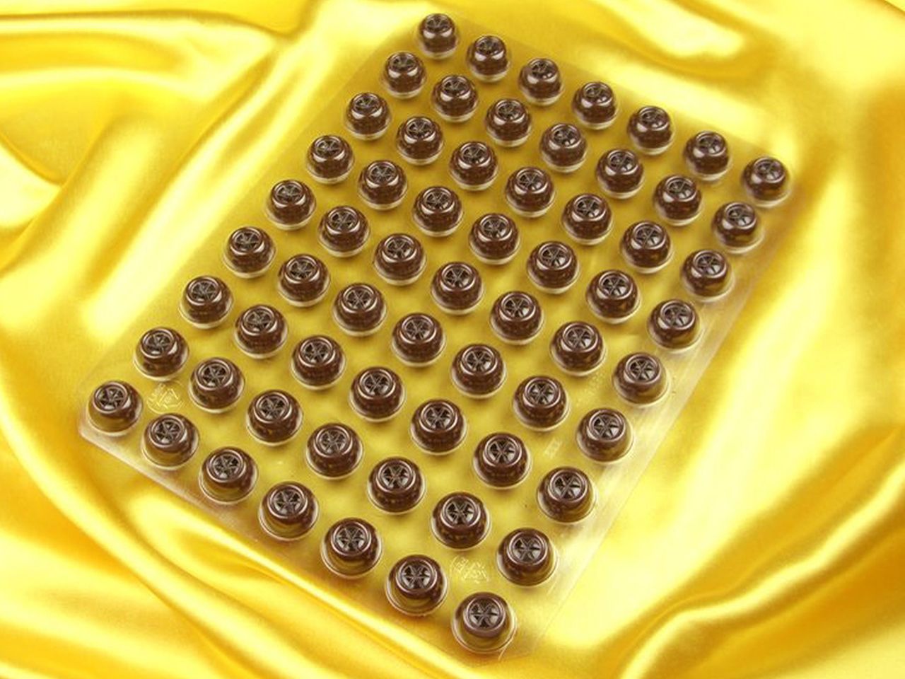 classic dark hollow chocolate spheres 1 sheet of 63