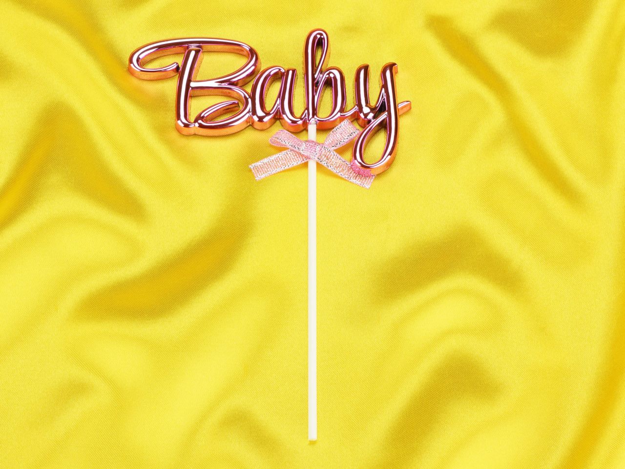 cake topper baby pink 3d