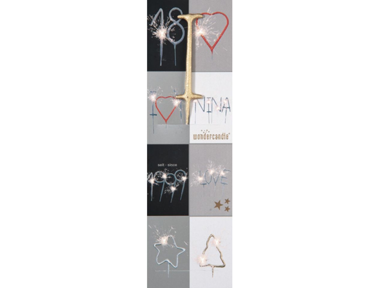 cake sparkler i gold 18 cm