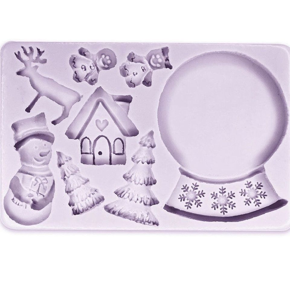 karen davies fondantform schneekugel