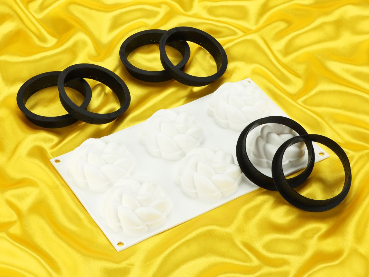 silicone mould kit tarte ring fleur 80mm