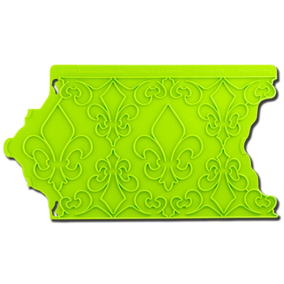 marvelous fondant mould fleur de lis onlay