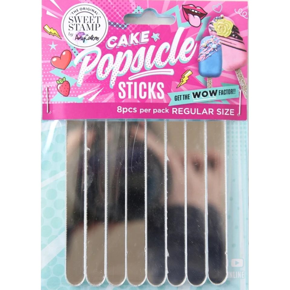 sweet stamp popsicle eisstiele aus acryl silber