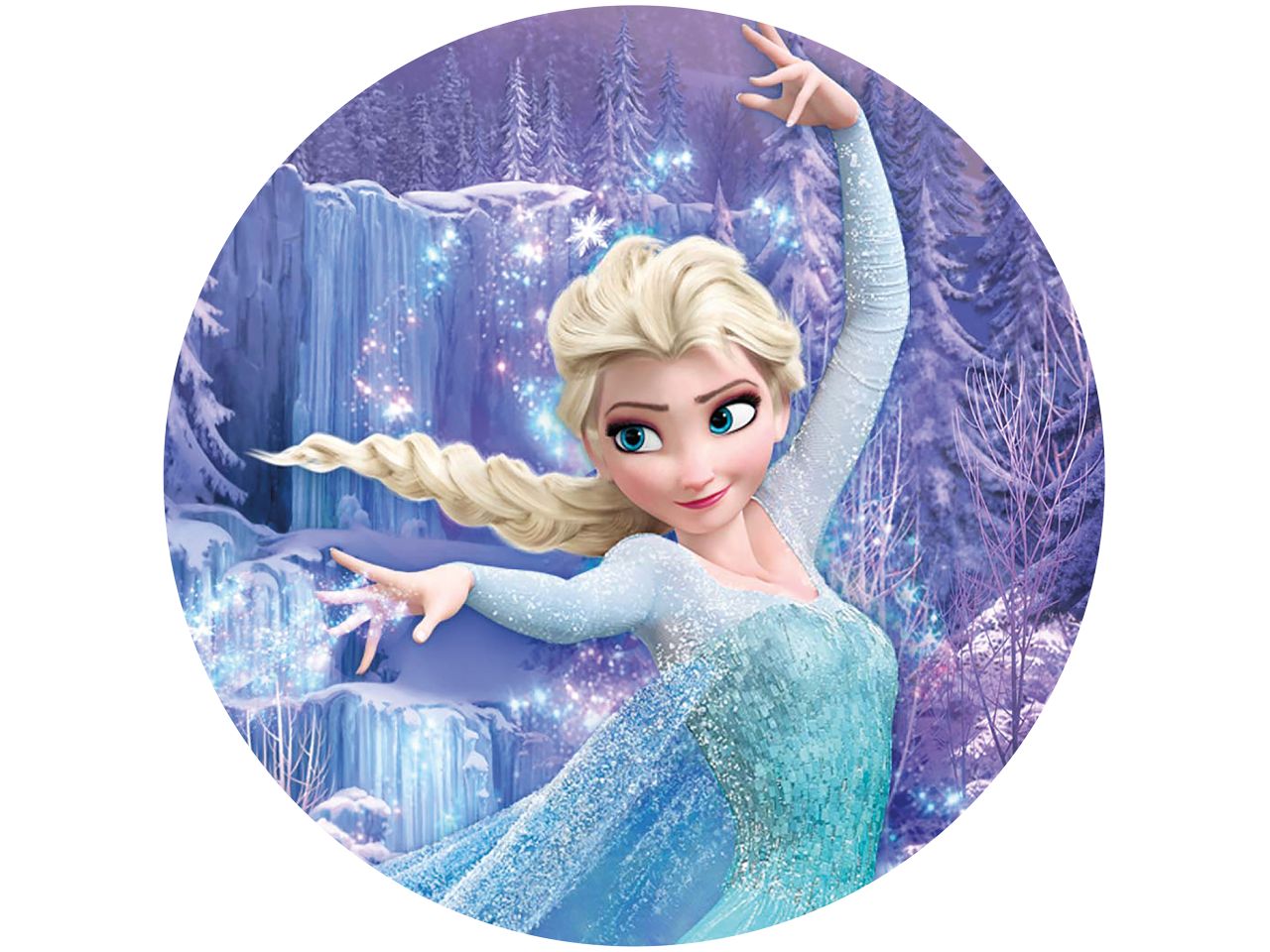 tortenaufleger frozen elsa rund 20cm