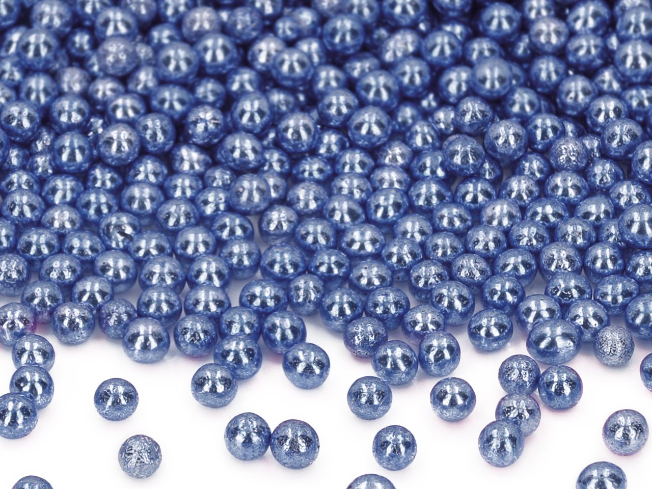 weiche zuckerperlen metallic dunkelblau 7mm 60g