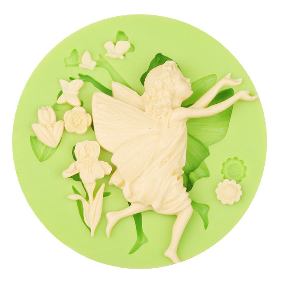 fondantform fee mit blumen