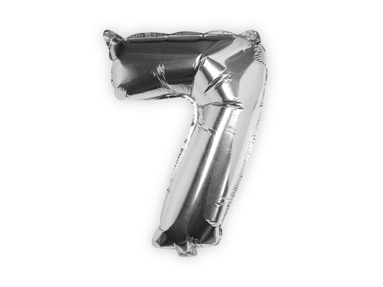 folienballon zahl 7 silber 40 cm