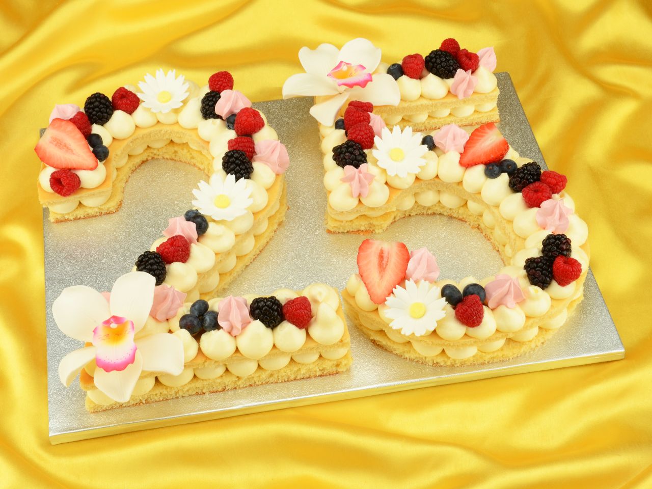 number cream cake set