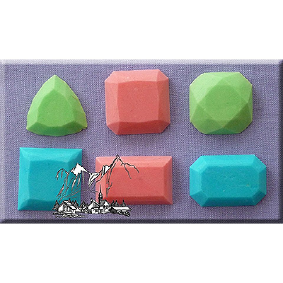fondantform edelsteine 3 10x6 cm