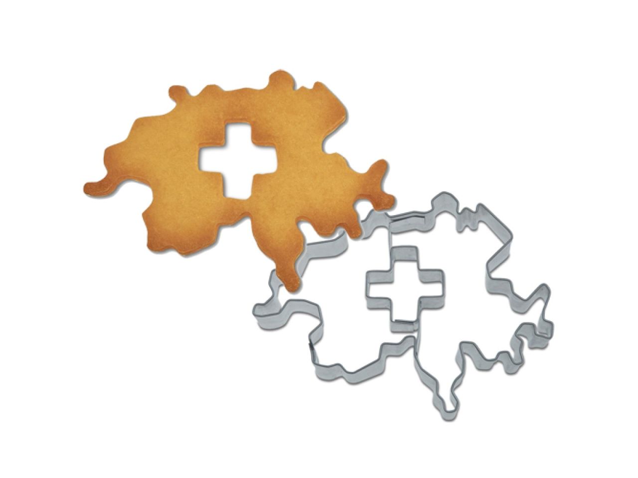plaetzchen ausstecher kontur schweiz mit kreuz