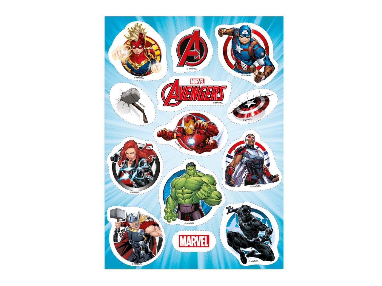 muffin toppers marvel avengers wafer 12 pieces