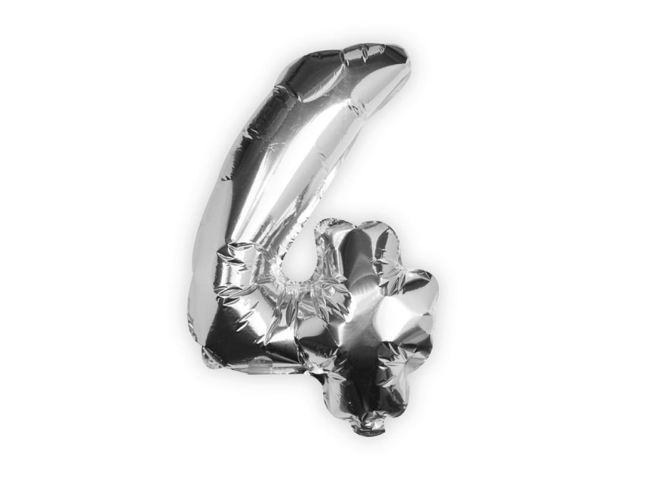 folienballon zahl 4 silber 40 cm