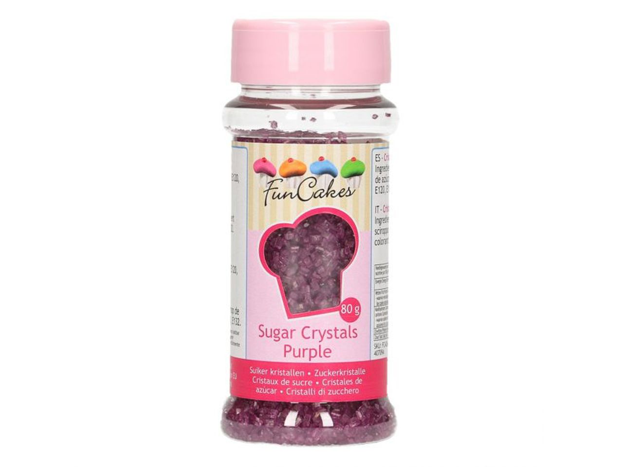 funcakes gefaerbter zucker violett 80g